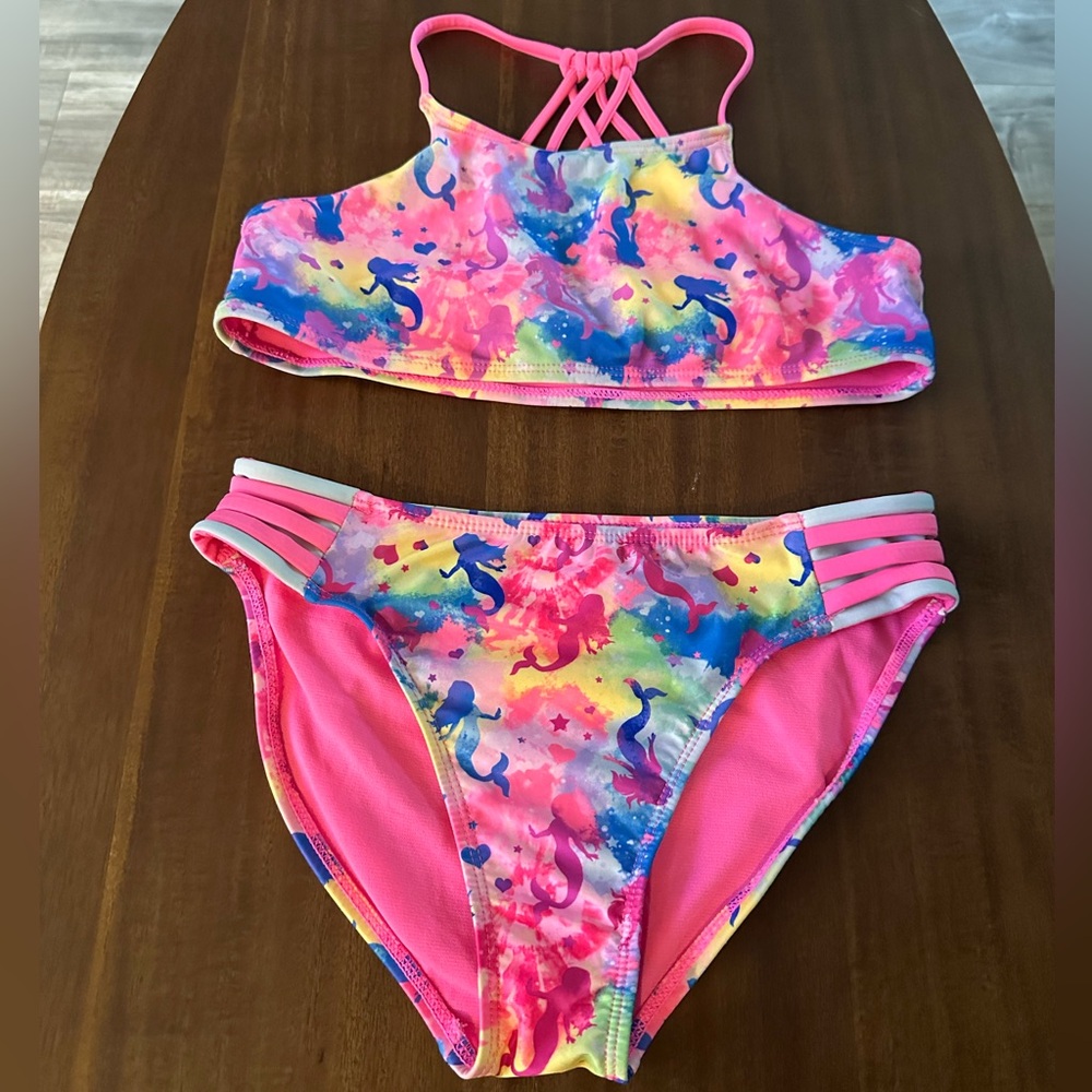 Girls 2pc swim suit size L (10/12)